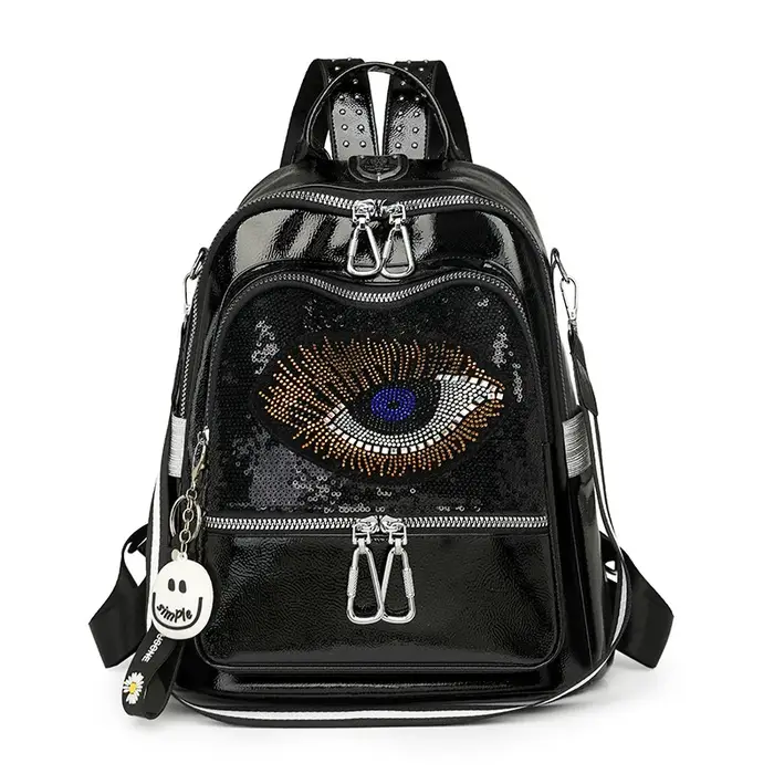 Sac à dos à paillettes grande capacité pour femme
