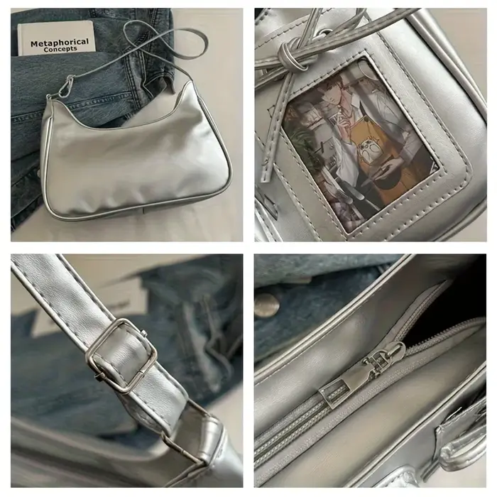 Sac messager transparent tendance | Sac à main pour femme - Sac bandoulière en similicuir synthétique rouge - avec