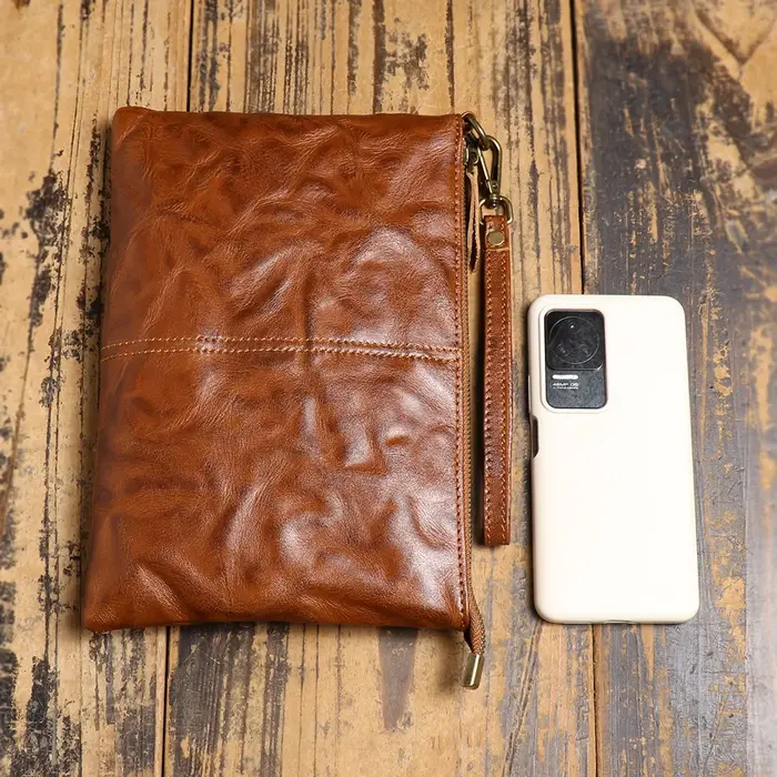 ROOG Portefeuille pochette en cuir vintage intemporel
