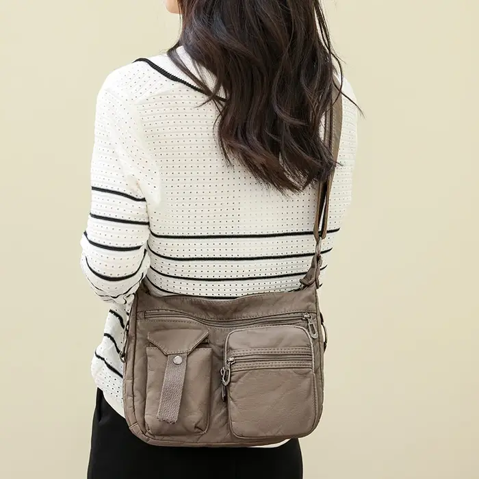 Sac à bandoulière de loisirs en cuir pour femmes