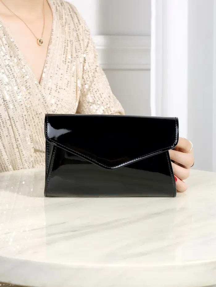 Pochette carrée en cuir PU pour femme, sac de soirée luxueux, sac glamour, élégant, exquis, silencie