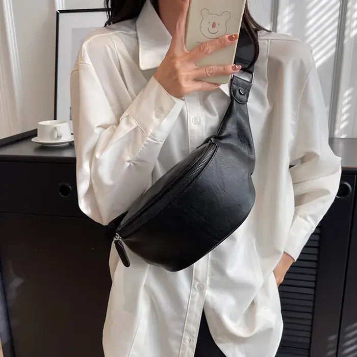 Marque de luxe femme ceinture sac couleur unie en cuir Fanny pack sac à main mode dames taille sac concepteur épaule bandoulière poitrine sac