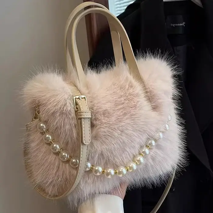 Sac fourre-tout en fausse fourrure pour femmes