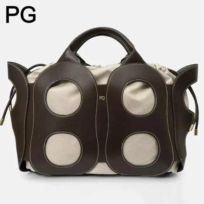 Sac à bandoulière PG pour femme en cuir grainé de qualité supérieure, sac fourre-tout élégant avec d