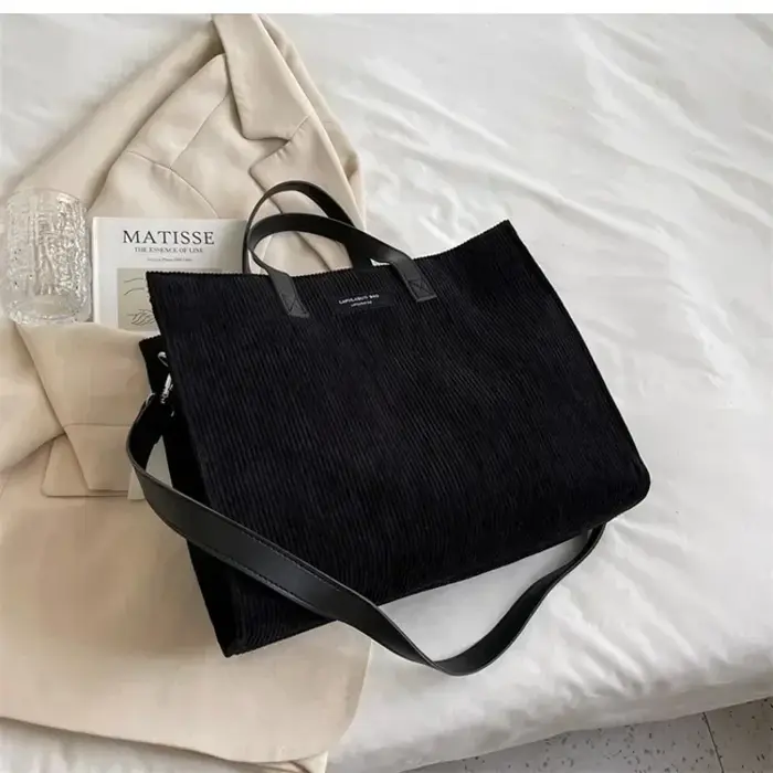 Sacs à Main Vintage en Velours Côtelé pour Femme