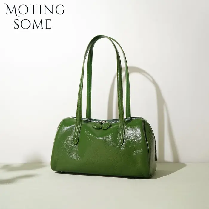 Motingsome-Sac à main en cuir de vachette vintage pour femme