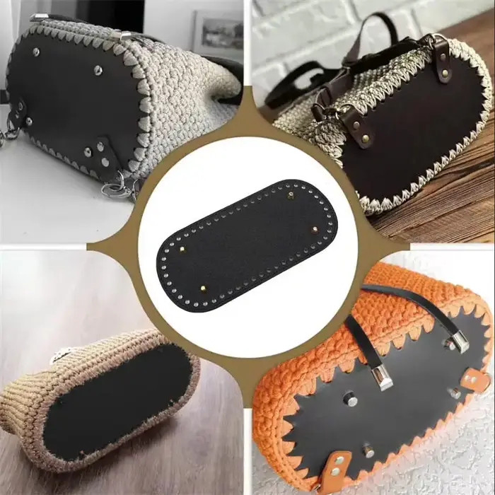 1/3 pièces 21.5x10cm fond Long pour sac tricoté sac en cuir PU Base