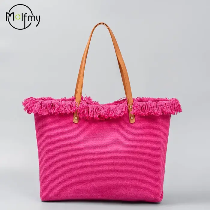 Sac à main en toile à pampilles pour femmes