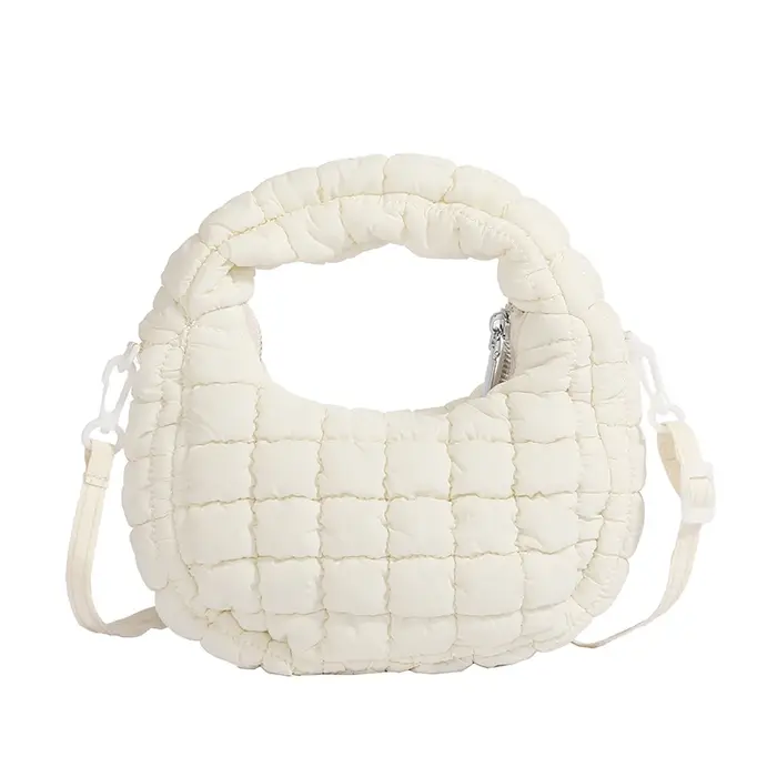 Sac à bandoulière matelassé ultra-léger pour femme, sac à main rembourré en duvet de coton de couleu