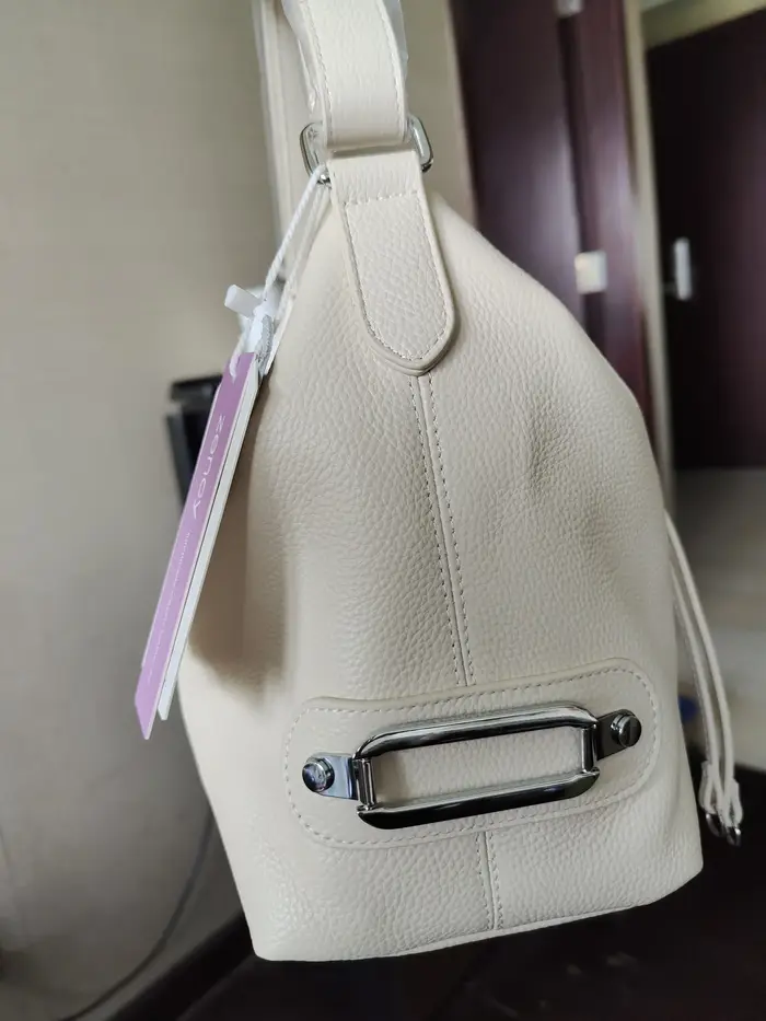 Zency – sac à bandoulière en cuir véritable pour femmes, sac élégant de grande capacité, couleur bei