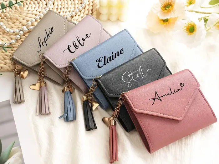 Porte-cartes personnalisé en cuir PU | Portefeuille