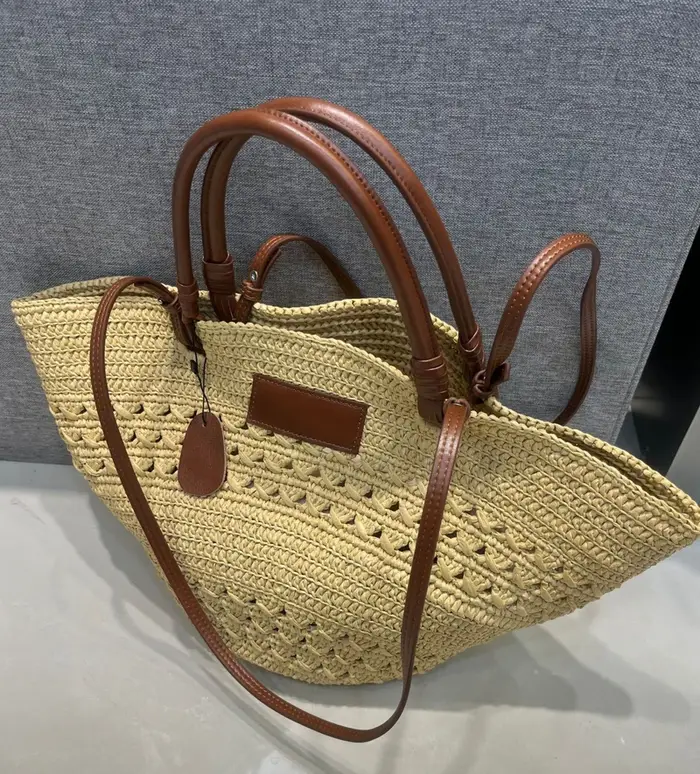 Sacs cabas de plage bohèmes en paille pour femmes sacs à main et pochettes de luxe de créateurs nouv