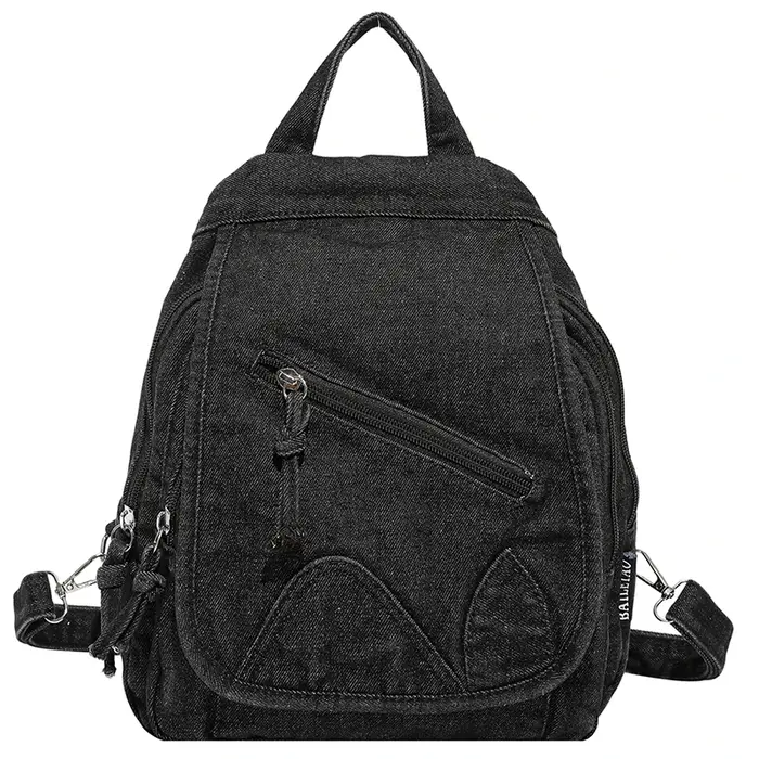 Rétro grande capacité lavé denim simple sacs à dos femmes trajet fourre-tout sac 2025 femmes sac quo