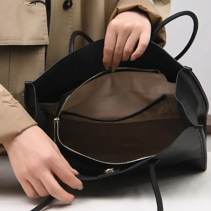 Sac à main en cuir véritable pour femme