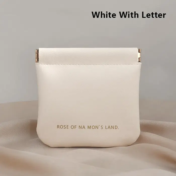 Mini sac de rangement de maquillage Simple en cuir PU pour femmes, petite pochette carrée pour cosmé