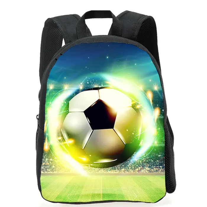 Sac à dos à motif football pour la maternelle, sac à dos scolaire classique pour enfants