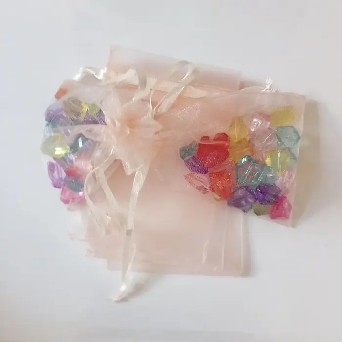 Sac en Organza Champagne 100 pièces, emballage de bijoux, pochette d'exposition de bijoux, sacs cade