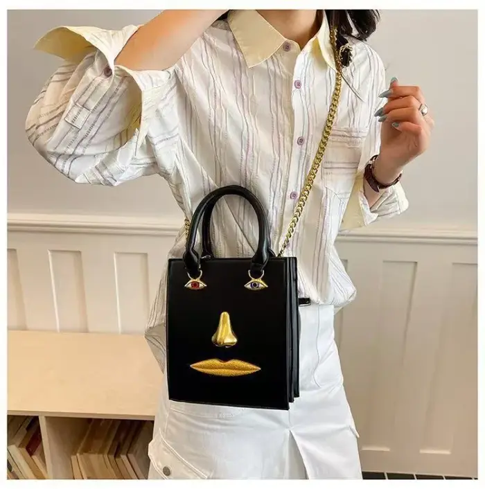 Sac à main classique de luxe pour femme en cuir élégant - Sac bandoulière tendance
