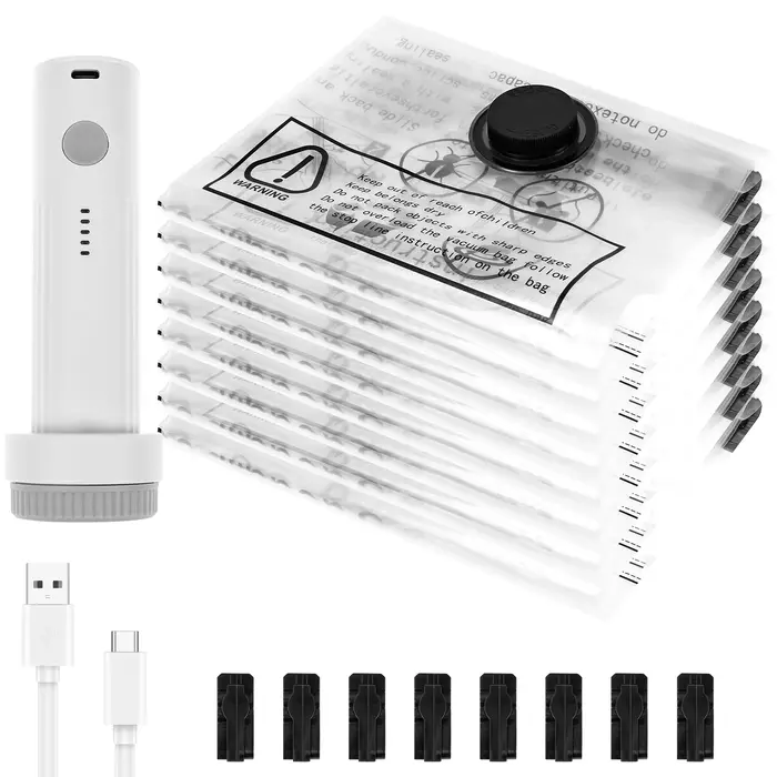 Sacs de rangement sous vide avec pompe électrique USB