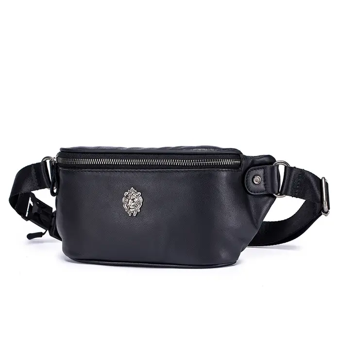 Sacs banane en cuir véritable pour hommes, sac de ceinture, sac de taille à la mode, sac à bandouliè