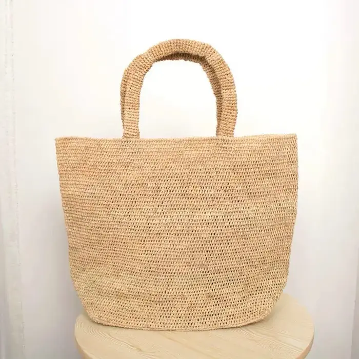 Lafite-Sac à Main Carré en Paille pour Femme, Crochet Fait à la Main, Simple Initié