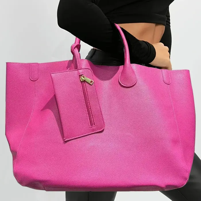 Sac à main surdimensionné en cuir végétalien pour femme