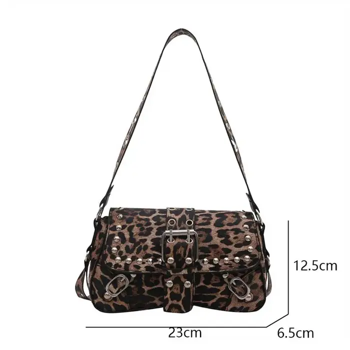 Sac à bandoulière pour femmes Style Punk sac à main en cuir PU Rock mode sacs