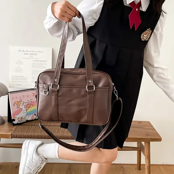 Style japonais JK sac femmes lycéen uniforme sac en cuir PU sac à bandoulière