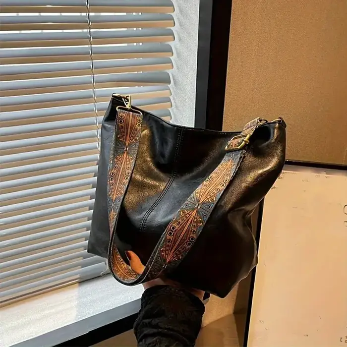 Sac fourre-tout de couleur unie à la mode pour femmes