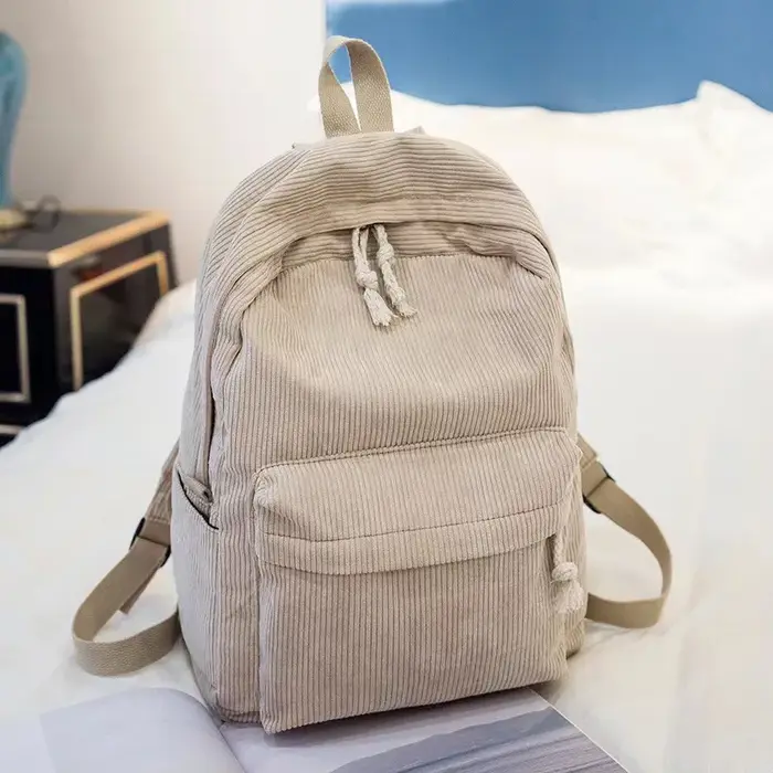 Sac à dos en velours côtelé