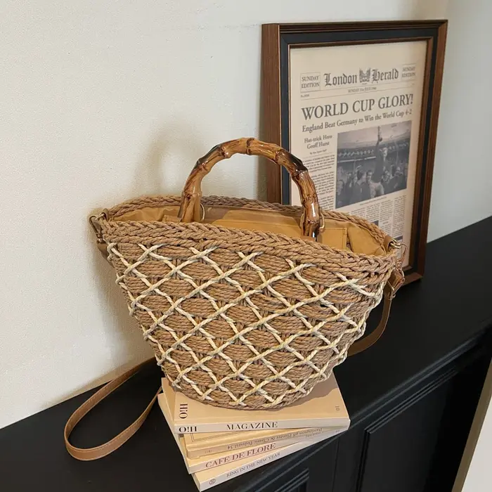 Nouveauté été : Sacs à bandoulière en paille pour femmes