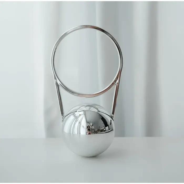 Pochette de soirée de luxe de styliste avec poignée en boule
