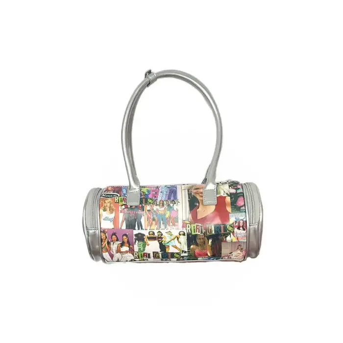 Sac pour Firls 2025 Y2K Riri filles mode nouveau profil européen photos PU cylindre sac à bandoulièr