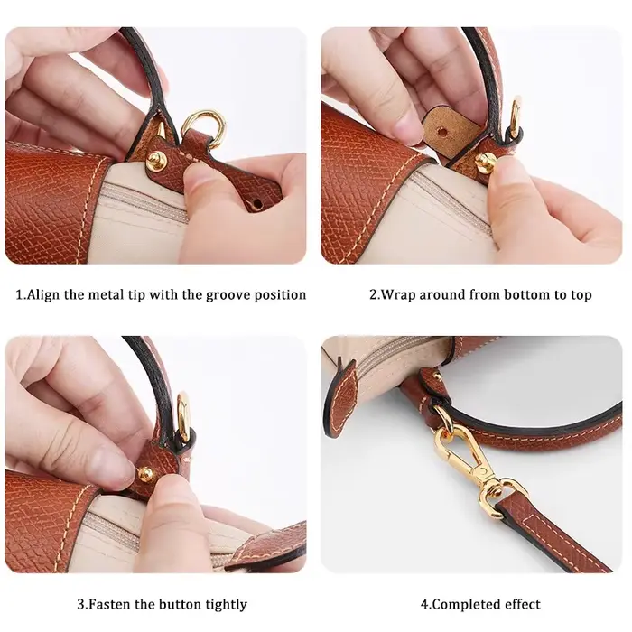 Sangle de sac à bandoulière en cuir pour Longchamp Mini