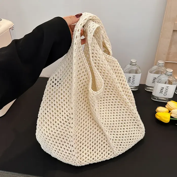 Sacs en paille tissés faits à la main pour femmes