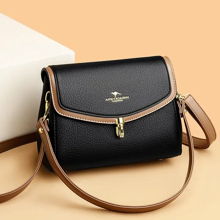 2 sangles Sac à bandoulière pour femmes mère Sac à Main de haute qualité en cuir PU de luxe concepteur dames Sac