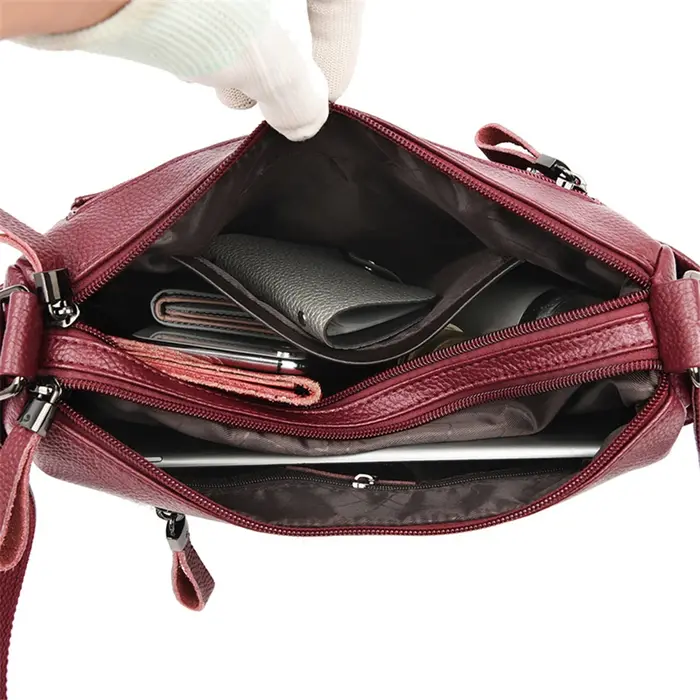 Sac à main en cuir véritable pour femmes