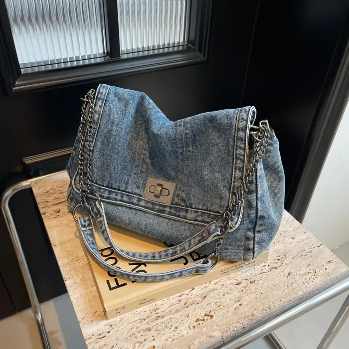 Sac à Bandoulière en Denim pour Femme