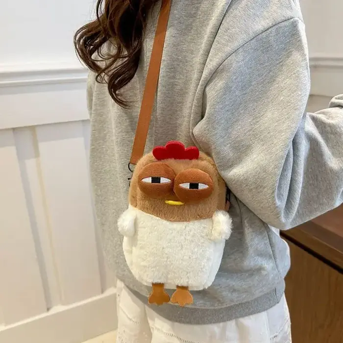 Sac à bandoulière unique et amusant en forme de poulet Gugu