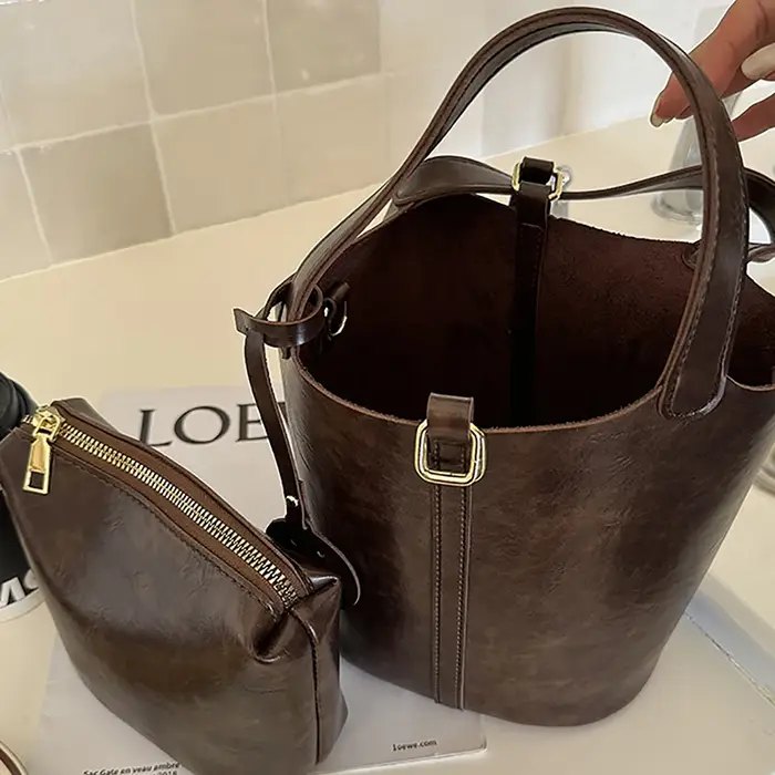 Sac seau rétro à la mode pour femmes