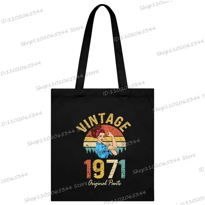 50th anniversaire sac à bandoulière femmes Vintage 1974 Original impression sac à provisions décontracté mode