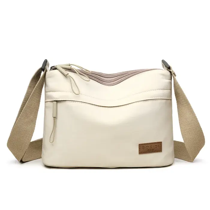 Sac à bandoulière à grande capacité avec 3 poches principales pour femmes