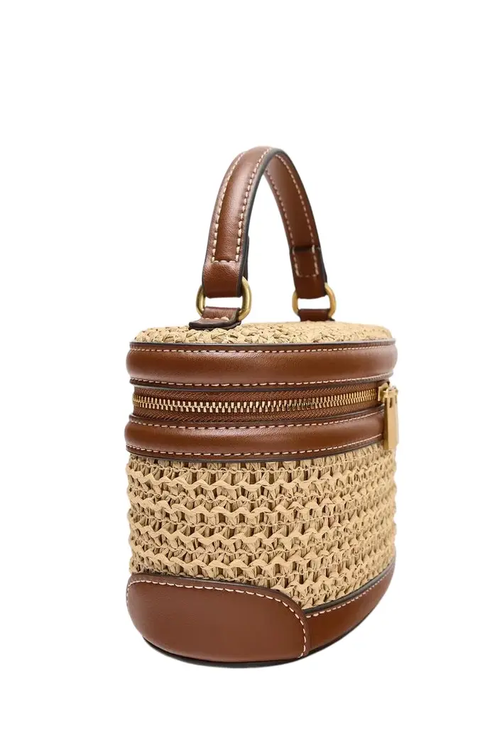 Sac femme en paille tressée printemps-été 2026