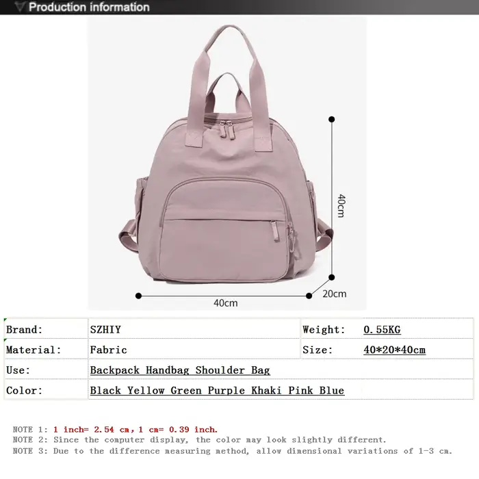 Sac à dos de couleur unie pour femmes