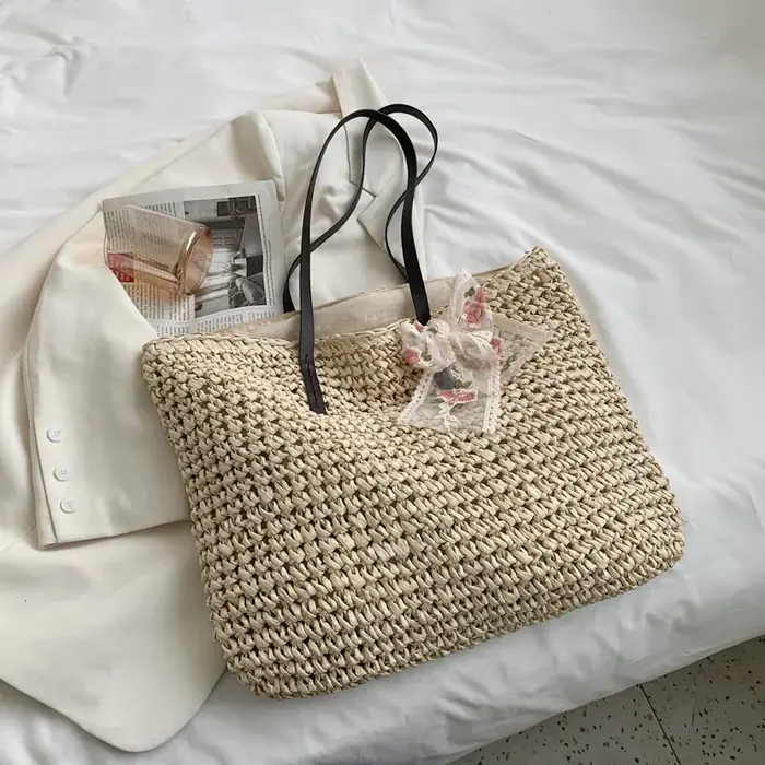 Sac à main d'été en rotin pour femmes