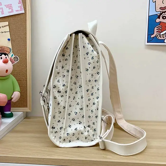 Ins petit sac à dos en PU à fleurs