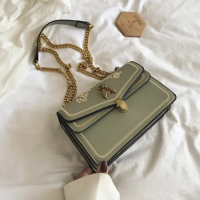 Marque de luxe femmes sac à main 2025 nouveau rétro abeille femme sac à bandoulière Simple fil à broder en cuir PU sacs