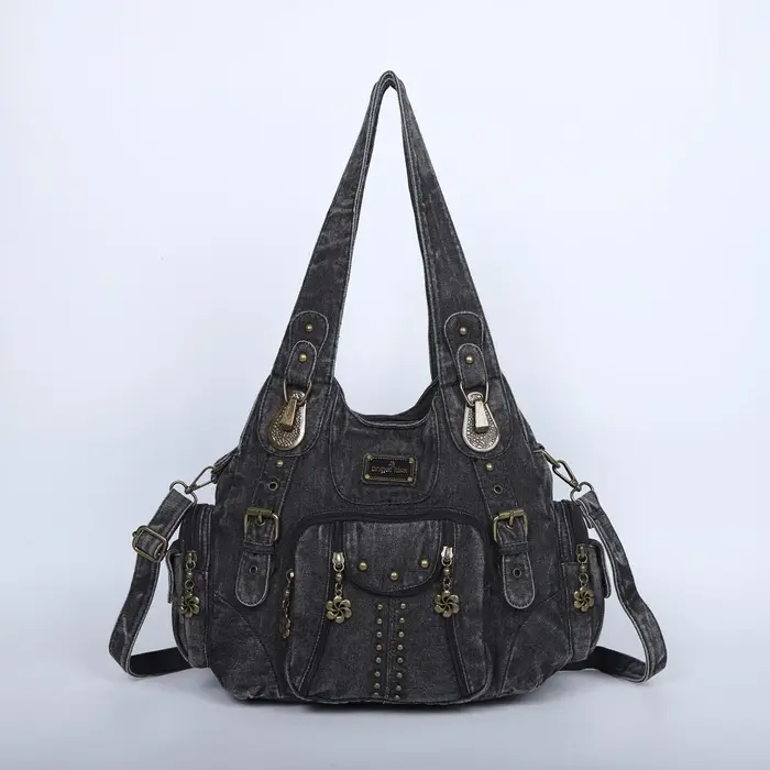 Sacs à main vintage pour femmes, sacs à bandoulière en cuir PU tendance, sacs à main de grande capac