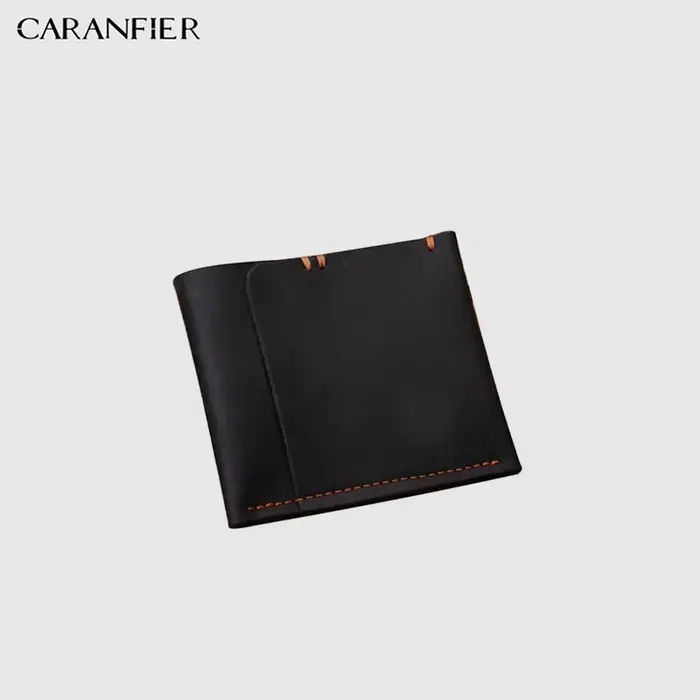 CARANFIER hommes cartes sacs Crazy Horse cuir homme Catera porte-monnaie support durable sac femmes 