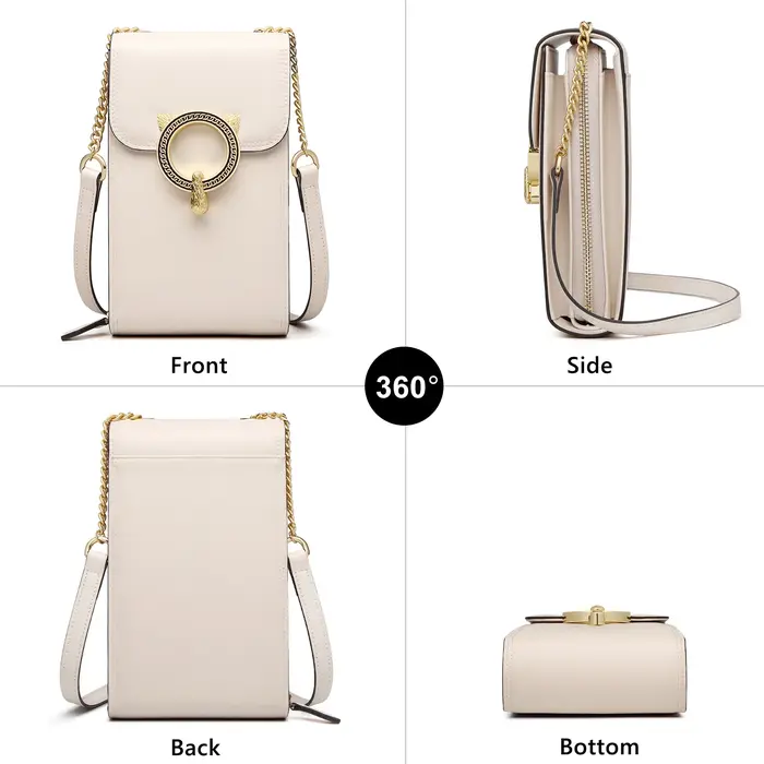 FOXER marque sac de téléphone portable en cuir fendu sac à bandoulière pour femme 2025 mode léger luxe
